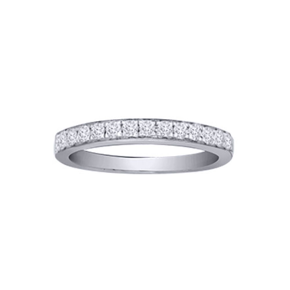 Platinum  0.5ct Diamond Dainty Band Eternity Ring - PTR010-050