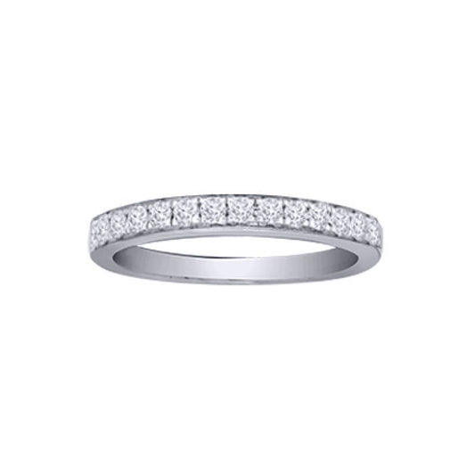 Platinum  0.5ct Diamond Dainty Band Eternity Ring - PTR010-050