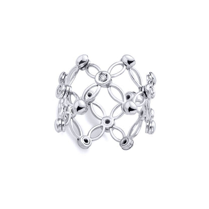 18ct White Gold  Diamond Expandable Ring - RBNR02089
