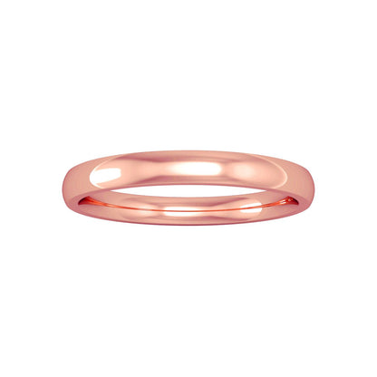 18ct Pink Rose Gold  2.5mm Court Wedding Band Commitment Ring - RBNR0263B