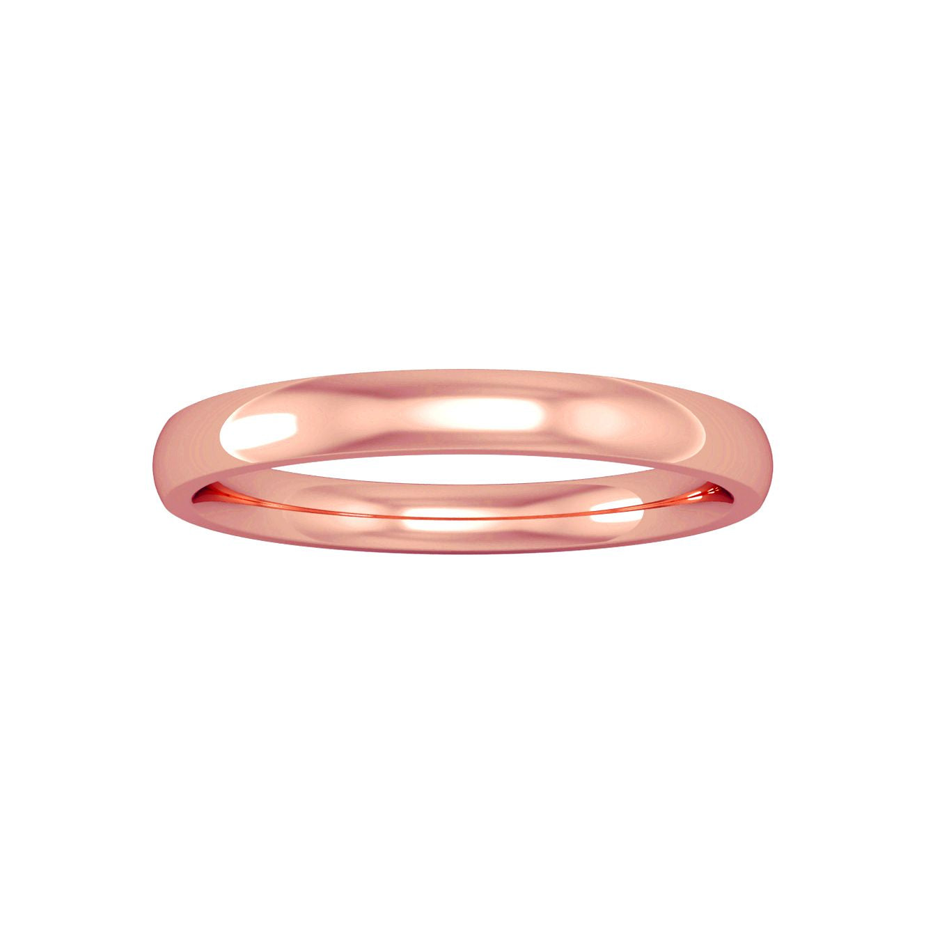 18ct Rose Gold  Comfort Court Band Wedding Ring 2.5mm - RNR02320009