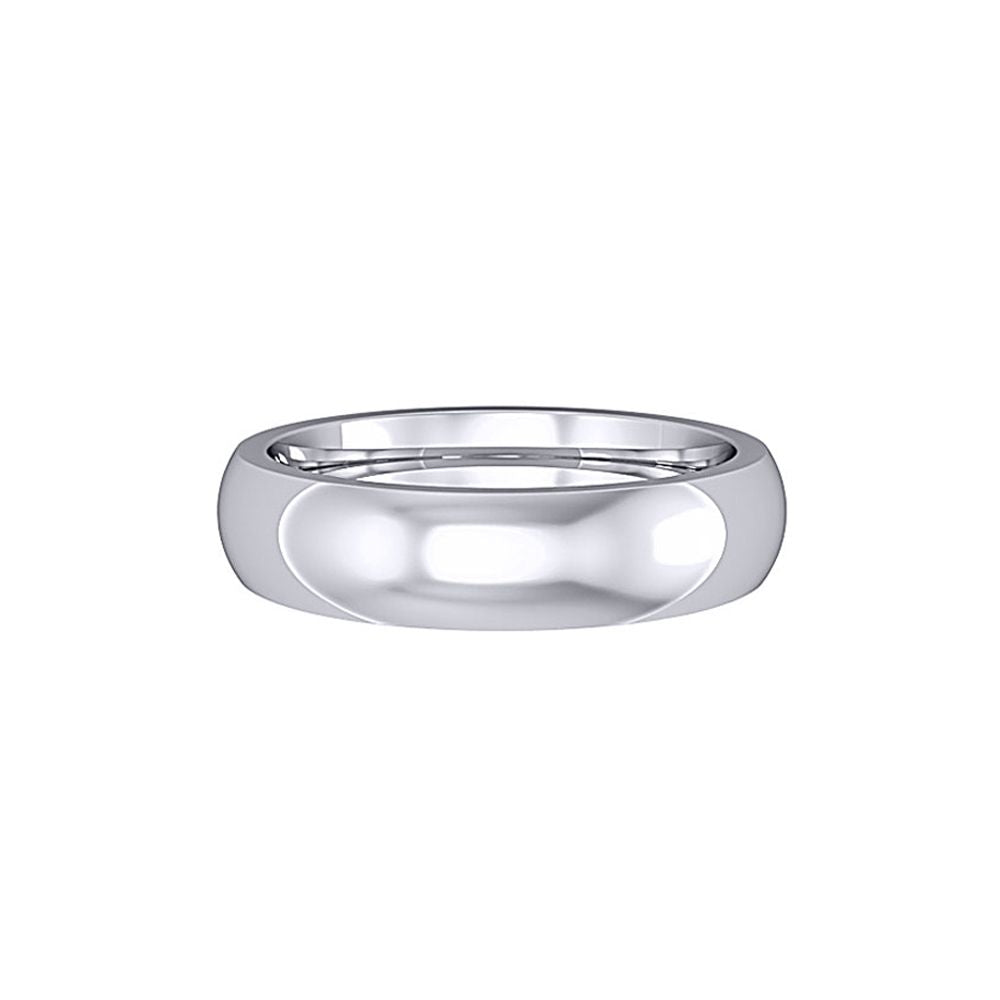 Platinum  5mm Premium Court Polished Wedding Band Commitment Ring - RPNR0235XX