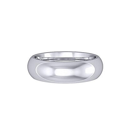 18ct White Gold  6mm Court-Shaped Wedding Band Commitment Ring - RWNR0236XX