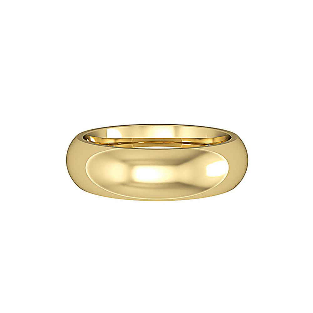 18ct Gold  6mm Court-Shaped Wedding Band Commitment Ring - RYNR0236XX