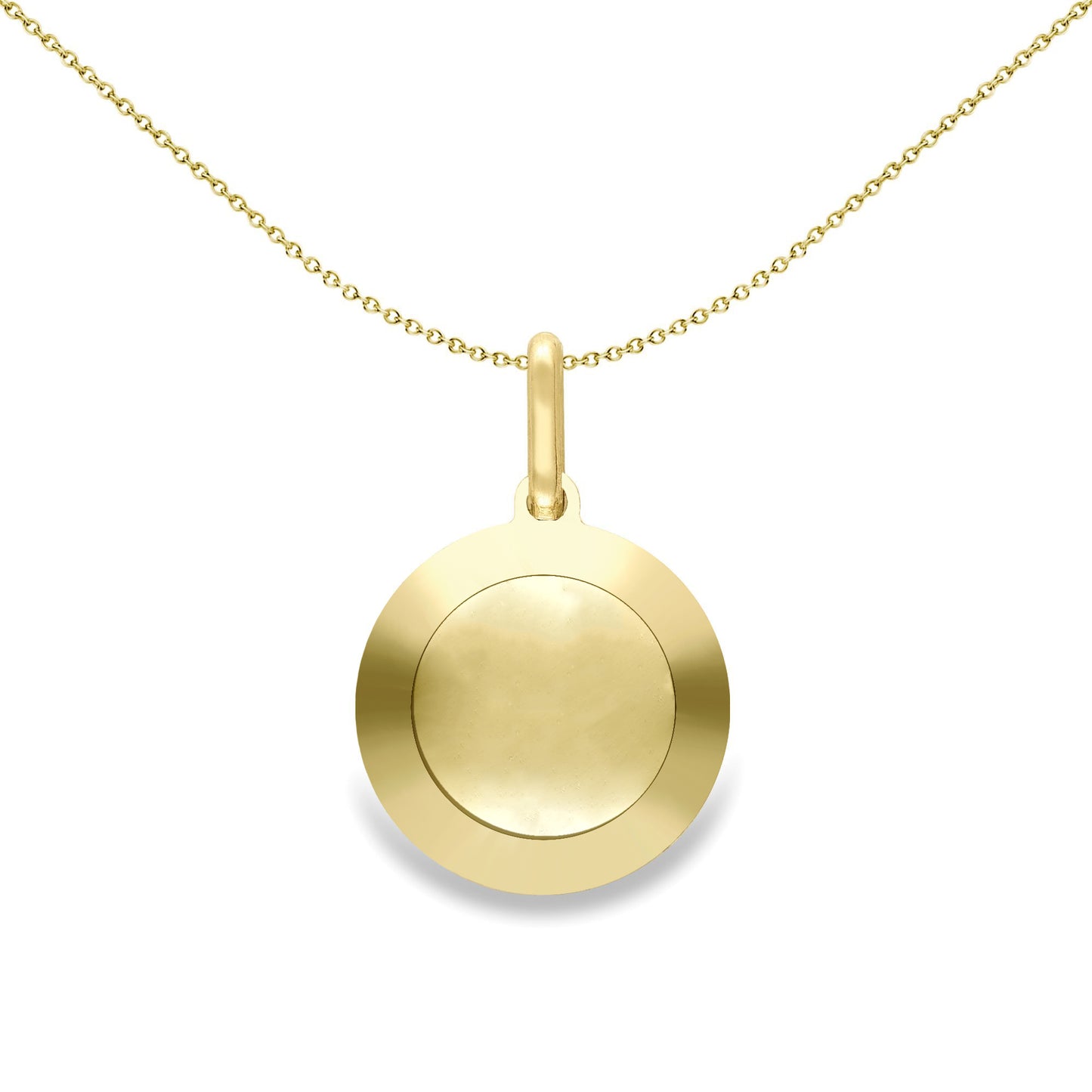 9ct Gold  Diamond-cut St Christopher Medallion Pendant 14mm - SCNR02066