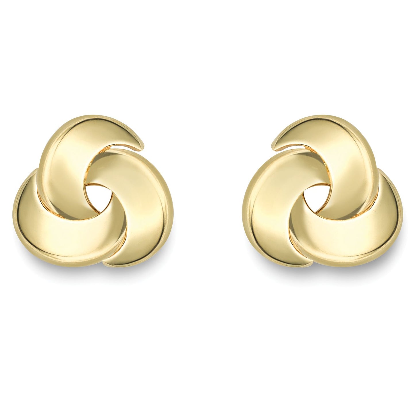 9ct Gold  Trilogy Swoop Knot Stud Earrings - SENR02266