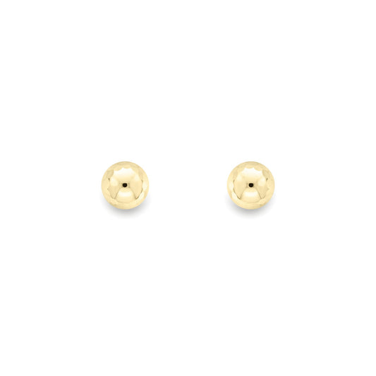 Ladies 9ct Gold  Faceted Diamond-cut Disco Ball Stud Earrings 8mm - SENR02633