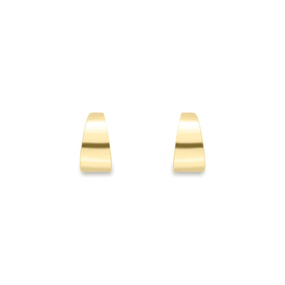 Ladies 9ct Yellow Gold  Graduated Flat Trapezium Stud Earrings 7mm - SENR02637