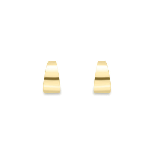 Ladies 9ct Yellow Gold  Graduated Flat Trapezium Stud Earrings 7mm - SENR02637