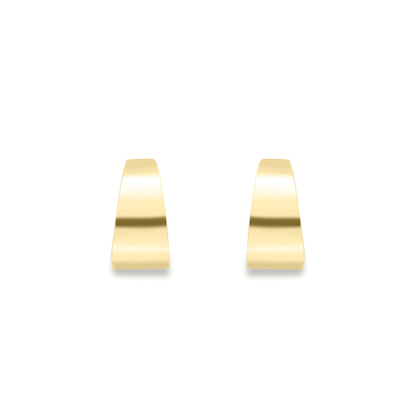 Ladies 9ct Yellow Gold  Graduated Flat Trapezium Stud Earrings 9mm - SENR02638