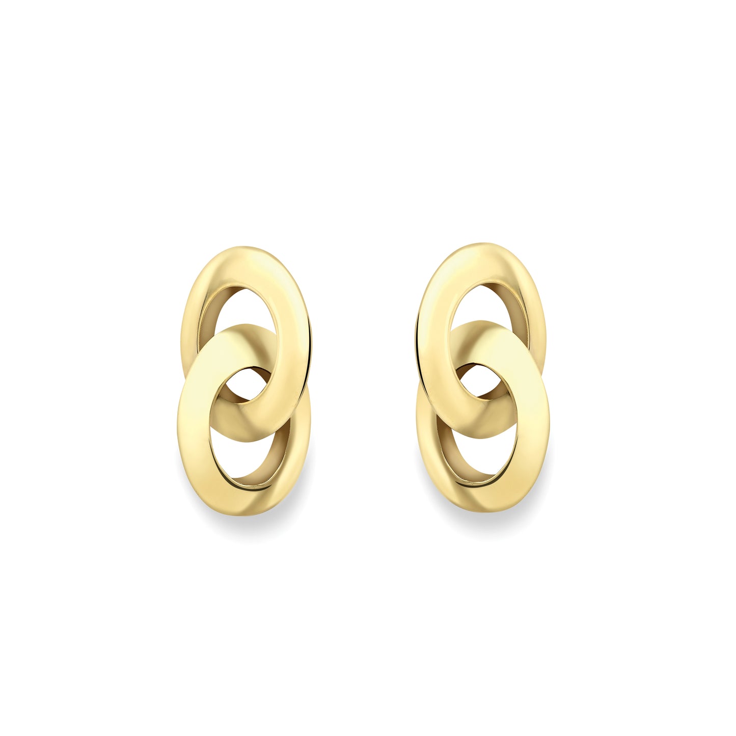 9ct Gold  Interlocking Stud Earrings - SENR02659