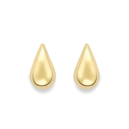 9ct Gold  Tear Drop Stud Earrings - SENR02661