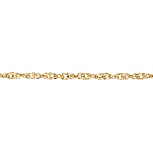 9ct Gold  Sparkling Singapore Pendant Chain Necklace 1.5mm - SINAXLG25Y