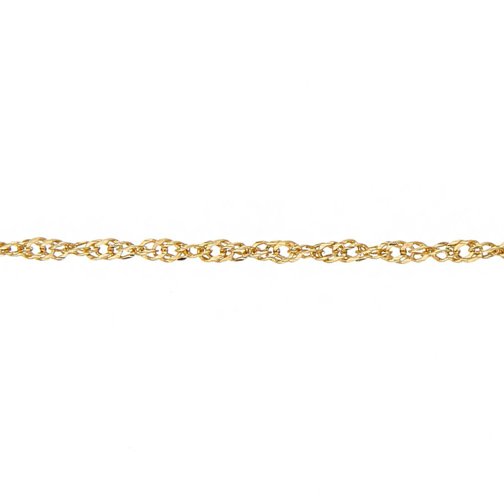 9ct Gold  Sparkling Singapore Pendant Chain Necklace 1.5mm - SINAXLG25Y