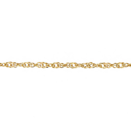 9ct Gold  Sparkling Singapore Pendant Chain Necklace 1.5mm - SINAXLG25Y