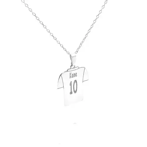 Sterling Silver  Identity Personalised Football Shirt Pendant - SNP010