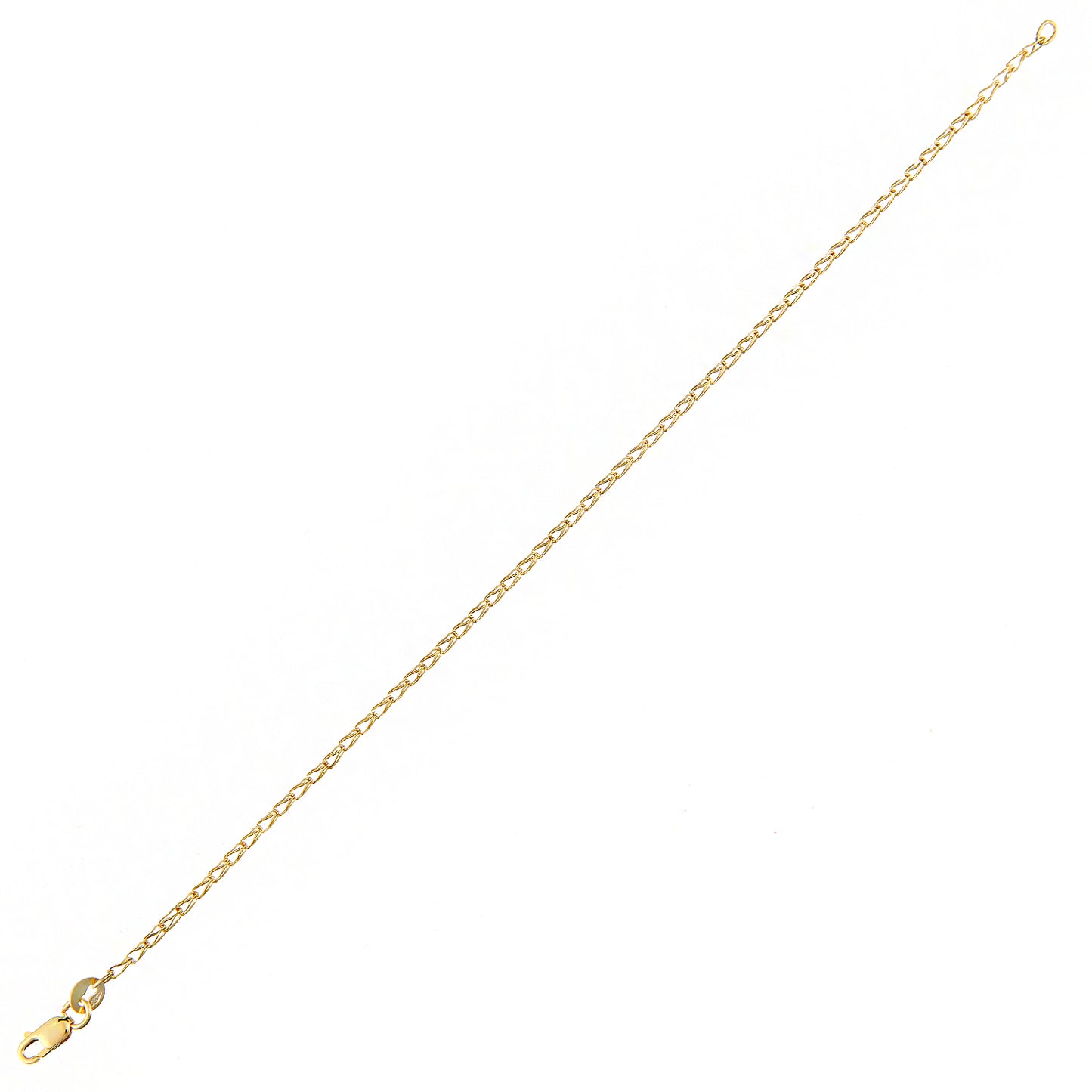 9ct Gold  Oval Tulip Belcher Chain Bracelet 7.5 inch - SPDAXL70-7.5