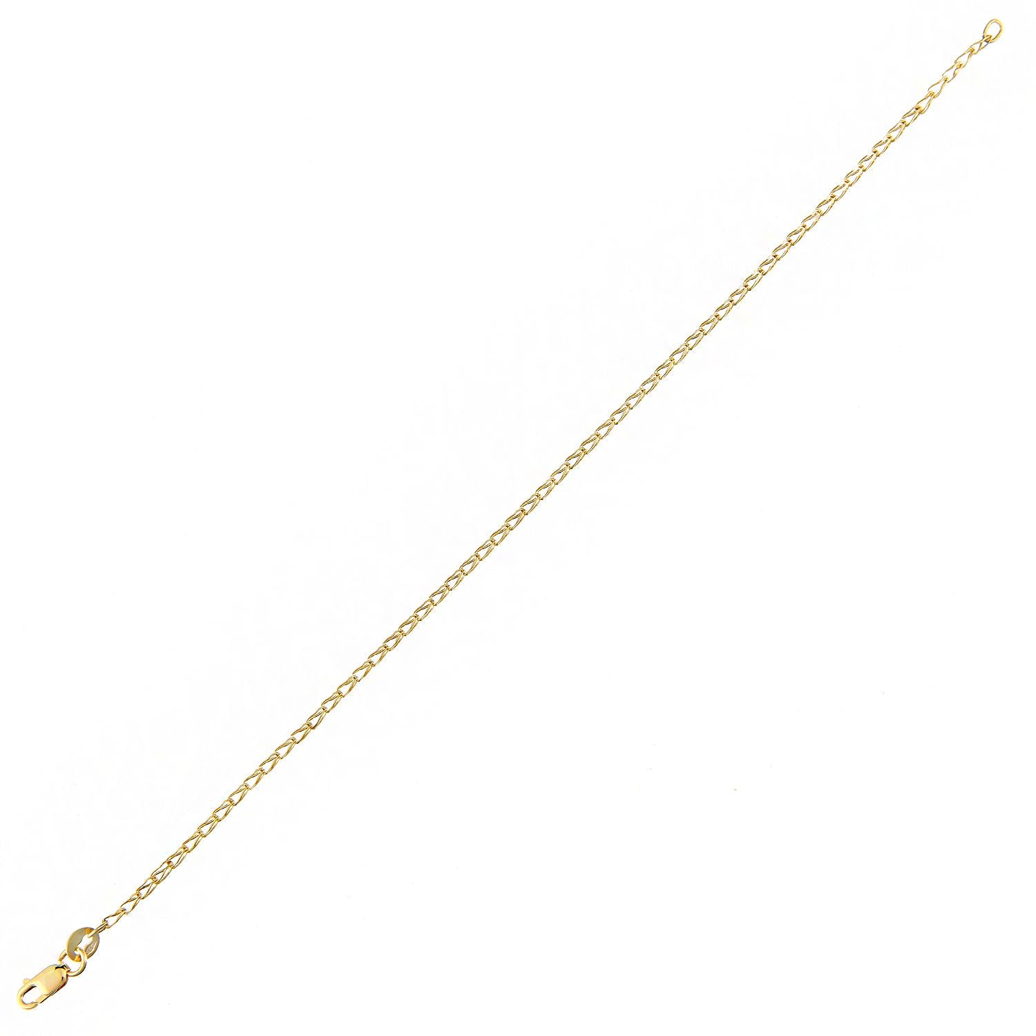 9ct Gold  Oval Tulip Belcher Chain Bracelet 7.5 inch - SPDAXL70-7.5