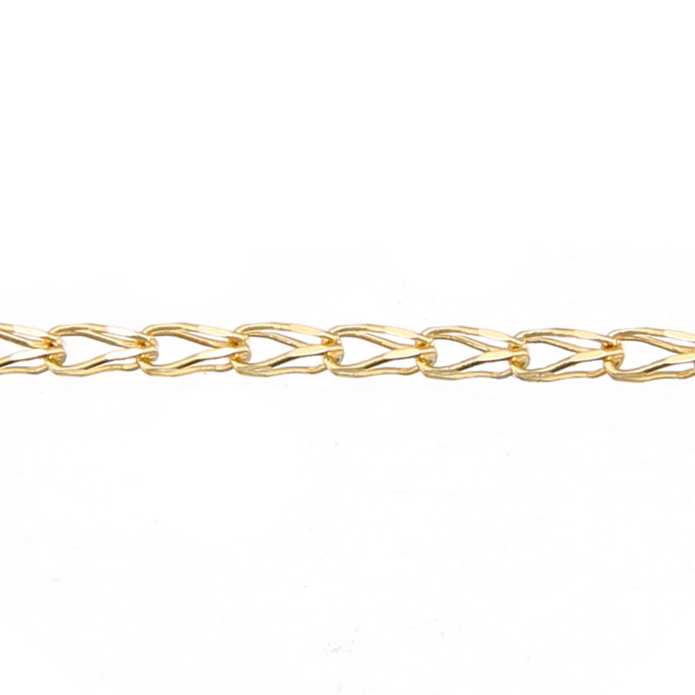 9ct Gold  Oval Tulip Belcher Pendant Chain Necklace 2mm - SPDAXL70