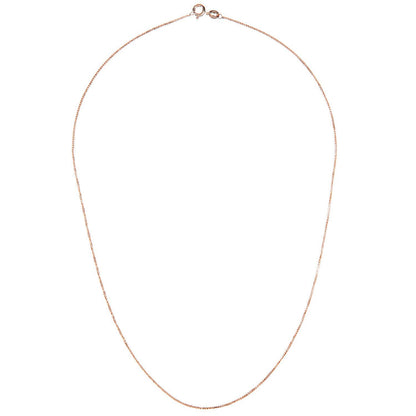 9ct Rose Gold  Smooth Snake-like Spiga Pendant Chain Necklace 1mm - SPMAXLD20R