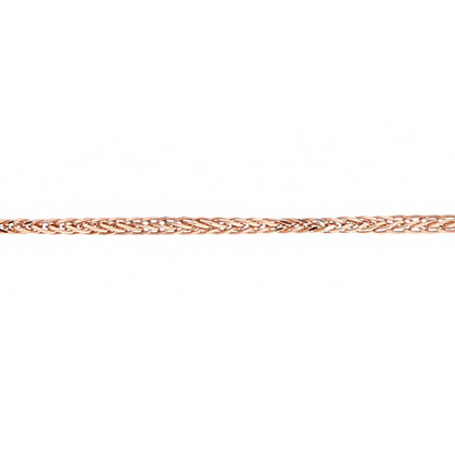 9ct Rose Gold  Smooth Snake-like Spiga Pendant Chain Necklace 1mm - SPMAXLD20R