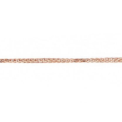 9ct Rose Gold  Smooth Snake-like Spiga Pendant Chain Necklace 1mm - SPMAXLD20R