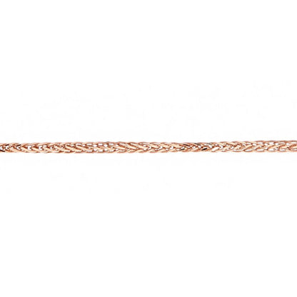 9ct Rose Gold  Smooth Snake-like Spiga Pendant Chain Necklace 1mm - SPMAXLD20R