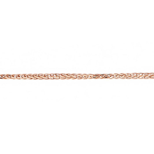 9ct Rose Gold  Smooth Snake-like Spiga Pendant Chain Necklace 1mm - SPMAXLD20R
