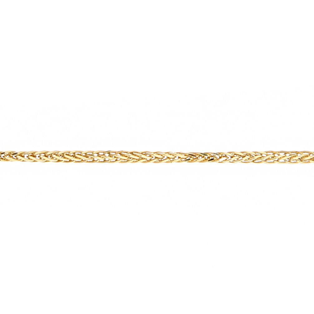 9ct Gold  Smooth Snake-like Spiga Pendant Chain Necklace 1mm - SPMAXLD20Y