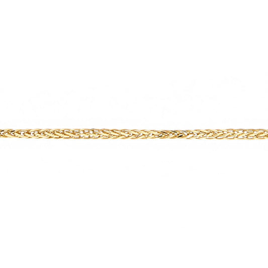 9ct Gold  Smooth Snake-like Spiga Pendant Chain Necklace 1mm - SPMAXLD20Y