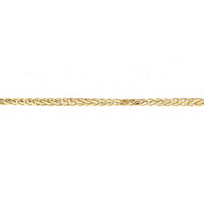 9ct Gold  Smooth Snake-like Spiga Pendant Chain Necklace 1mm - SPMAXLD20Y