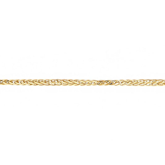 9ct Gold  Smooth Snake-like Spiga Pendant Chain Necklace 1mm - SPMAXLD20Y
