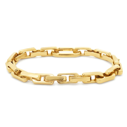 Gold-plated Stainless Steel  Chain Bracelet 8" 20cm - STB0002GP