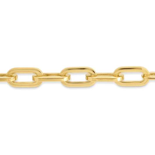 Gold-plated Stainless Steel  Chain Bracelet 8" 20cm - STB0003GP