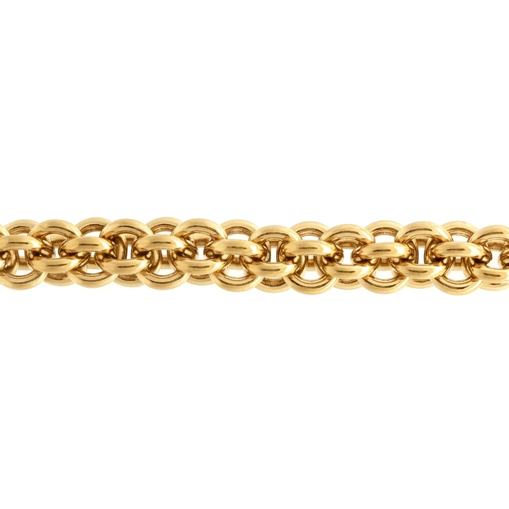 Gold-plated Stainless Steel  Chain Bracelet 8" 20cm - STB0004GP