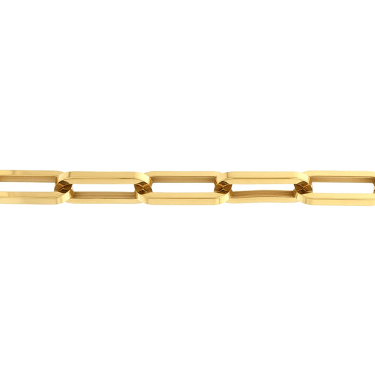 Gold-plated Stainless Steel  Chain Bracelet 8" 20cm - STB0006GP