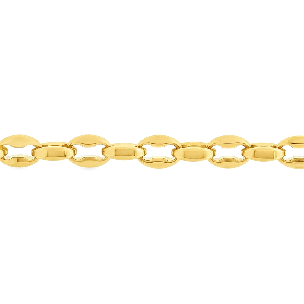 Gold-plated Stainless Steel  Chain Bracelet 8" 20cm - STB0007GP