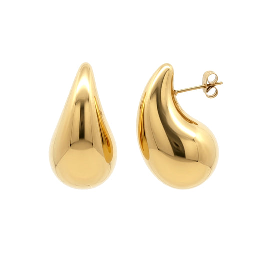 Gold-plated Stainless Steel  Drop Earrings - STE0002GP