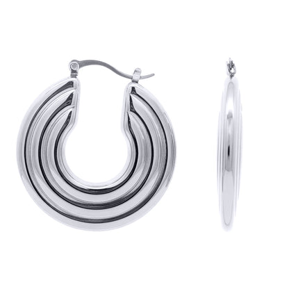 Stainless Steel  Creole Earrings - STE0004