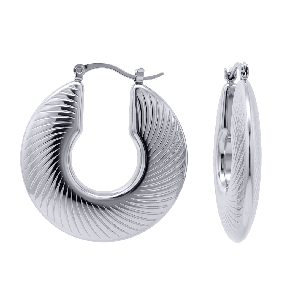 Stainless Steel  Creole Earrings - STE0008
