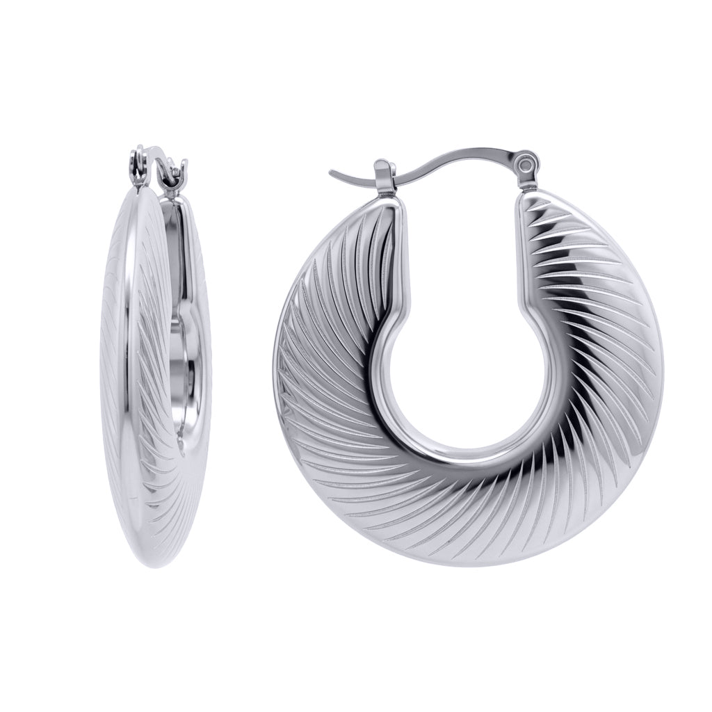Stainless Steel  Creole Earrings - STE0008