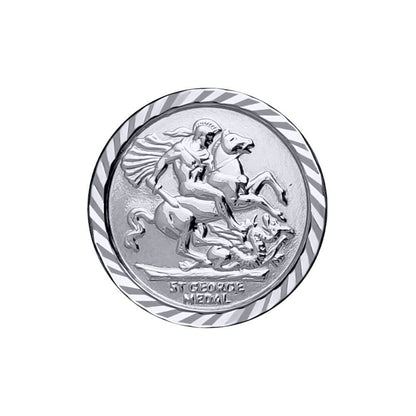 925 Silver  Loop Spiral St George Pendant (Full Sov Size) - ASP002-F