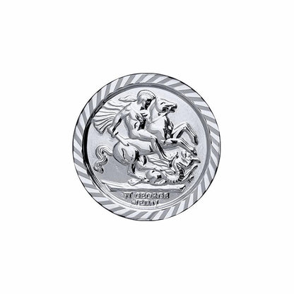 925 Silver  Loop Spiral St George Pendant (Half Sov Size) - ASP002-H