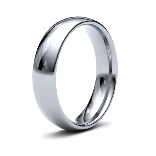 Palladium  Premium Quality 5mm Court Wedding Ring - WCTPD5