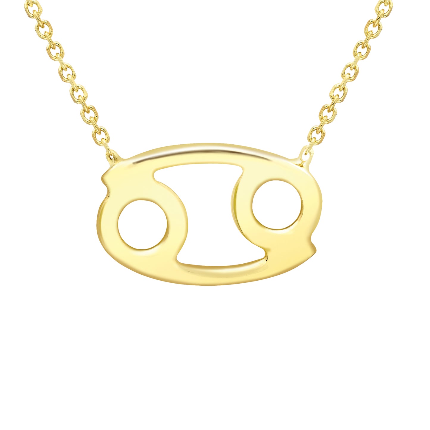 9ct Gold  Cancer Necklace 16/18" 42/45cm - ZDNR02CR2