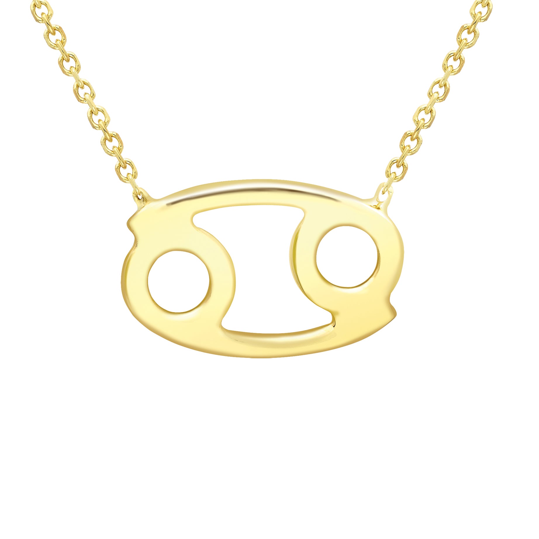 9ct Gold  Cancer Necklace 16/18" 42/45cm - ZDNR02CR2