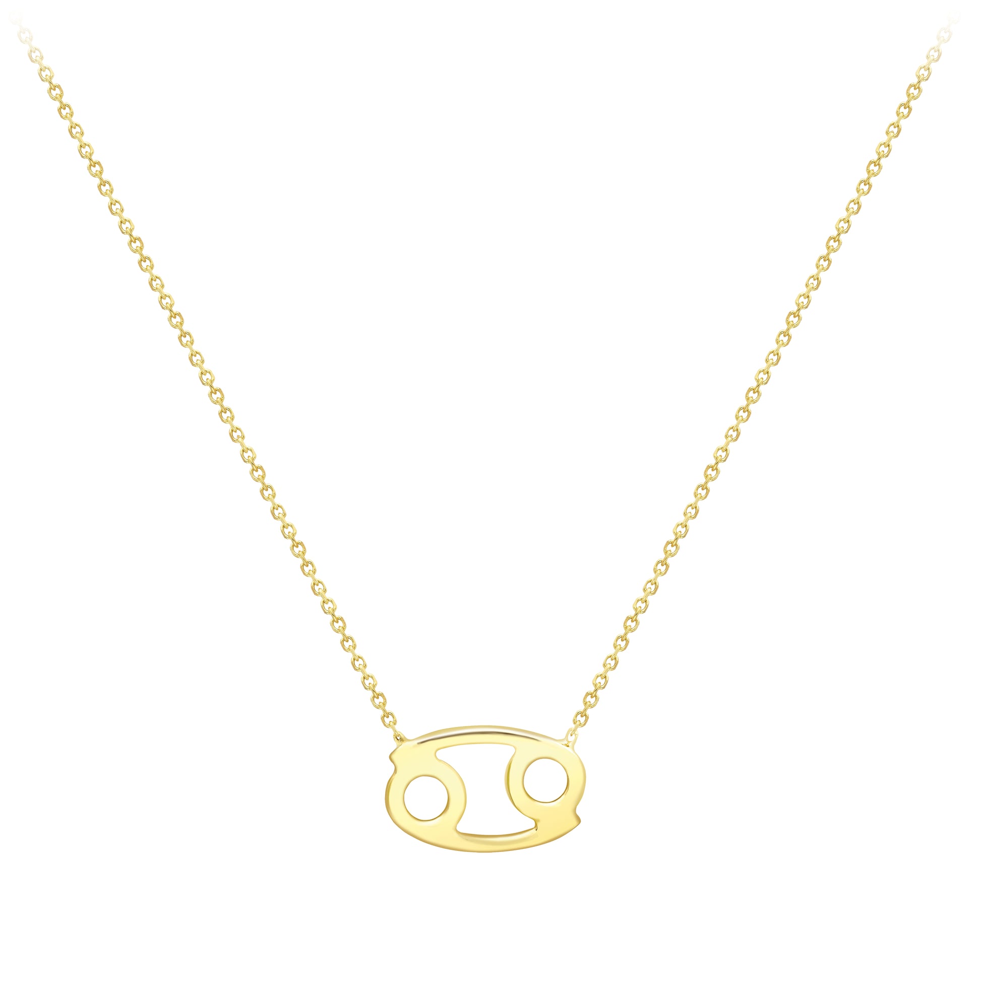 9ct Gold  Cancer Necklace 16/18" 42/45cm - ZDNR02CR2