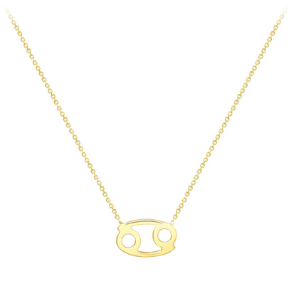 9ct Gold  Cancer Necklace 16/18" 42/45cm - ZDNR02CR2