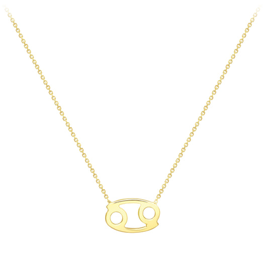 9ct Gold  Cancer Necklace 16/18" 42/45cm - ZDNR02CR2