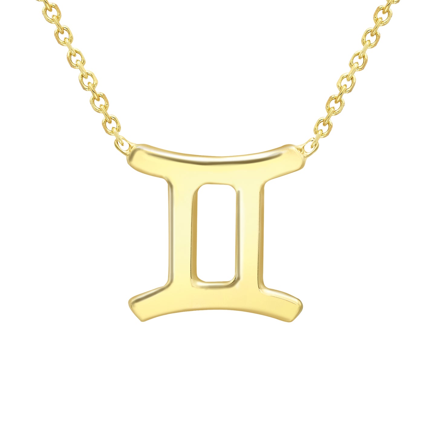 9ct Gold  Gemini Necklace 16/18" 42/45cm - ZDNR02GM2